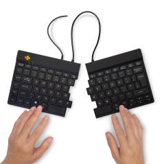 R-Go Tools Split Keyboard (UK) - Ergonomic Black Design for Ultimate Comfort & Productivity - RGOSP-UKWIBL